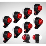 Resim Ahmet Otomotiv (10 Adet) Tek Ledli Mini Takoz Kırmızı-Beyaz 12V-24V 