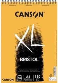 Resim Canson Xl Bristol Pad Spiralli Marker Çizim Defteri 180 G A4 