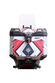 Resim GP KOMPOZİT DSN10 Universal 37 lt Desenli Alüminyum Motosiklet Çantası 