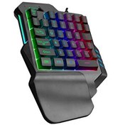 Resim Everest KB-R177 Salvo USB Led Işıklı Q 35 Tuşlu Multimedya Mini Gaming Oyuncu Klavyesi Siyah 