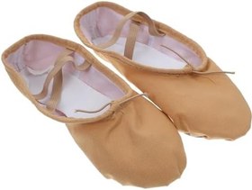 Resim Bale ayakkabısı, streç kanvas, kaymaz dans ayakkabısı, bale egzersizi ayakkabısı, bale antrenmanı, pilates ayakkabısı, bale dansçıları için, yoga ayakkabısı, açık kahverengi, Açık 
