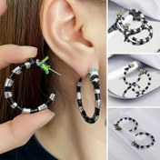 Resim 1 Çift Vintage Elegant Halka Küpeler, Mercan Yılan ve Böcek Tasarımı, Gotik Punk Sentetik Taş, Paslanmaz Çelik Pimli, Günlük Giyim ve Hediye için 
