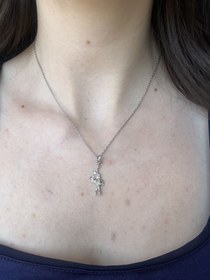 Resim Silver Balerin Kolye 