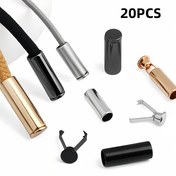 Resim Klipsli 20 adet metal ip kuyruk tokaları, sweatshirtler, ceketler, pantolonlar ve çantalar için kullanılır 