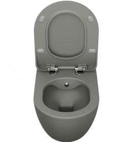 Resim Free Rim-Off Duroplast Yavaş Kapanan Klozet Kapaklı Cool Grey Set 