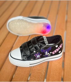 Resim Surpie Shoes Kuromi Çocuk Convers, Kız Çocuk Günlük Ayakkabı, Işıklı Çocuk Ayakkabı (31-35 Numara Aralığı Işıksız 