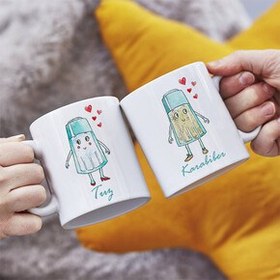 Resim Tuz ve Karabiber İkili Sevgili Kupası 