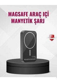 Resim Bfs Magsafe Araç Telefon Tutucu 15w Hızlı Şarj Type-c Girişli Çok Renkli 