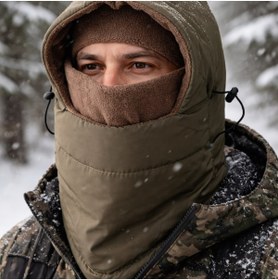 Resim Barinoska Termal Polar Balaklava Kapitone Rüzgar Geçirmez Kışlık Bere Maske Mavi Gri Siyah Kırmızı Yeşil Bej 