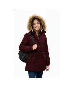 Resim Baglan Kız Çocuk Kapüşonlu Mont Bs-2022 Bordo 