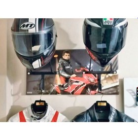 Resim Motorcu Kask Askısı, Kişiye Özel Baskı V4 