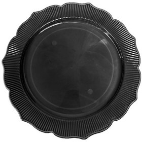 Resim Kullan At Parti Davet Sunum Servis Plastik Sert Mika Tabak - 26 Cm. - Siyah - 6 Adetlik 5 Paket Siyah 