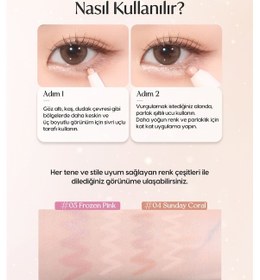 Resim Çift Taraflı Kapatıcı Ve Işıltılı Kalem Far Perıpera Sugar Twinkle Duo Eye Stick 05 Frozen Pink 05 