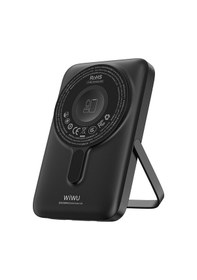 Resim Wiwu Wi-p077 Pionner Serisi Wireless Şarj Ve Pd 20w Hızlı Şarj Standlı Powerbank 15w 10000mah Siyah Siyah 