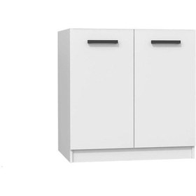 Resim Arya 2 Kapaklı Mutfak Alt Modül -Çok Amaçlı Dolap 60 cm Beyaz 