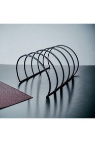 Resim GO DEKOR Yuvarlak YENİ Metal Dekoratif Masaüstü Dergilik/ Kitaplık 25x18cm 