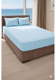 Resim Özdilek Çift Kişilik Colourist Çarşaf - Aqua Aqua 