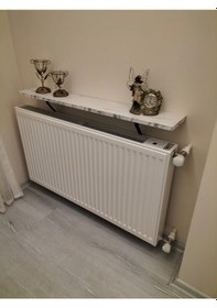 Resim 60 Cm Petek Raf Beyaz Mermer 