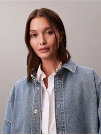 Resim Calvin Klein Bayan Kot Gömlek Lv047e753g 3ns Mavi Mavi 