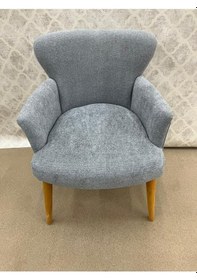 Resim Venqm Teki Berjer Koltuk Ofis Bekleme Koltuğu Kuaför Açık Gri 