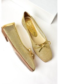 Resim Fox Shoess476350115 Altın File Kadın Babet Altın 