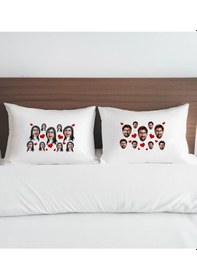 Resim Bk Gift Kişiye Özel Karikatürlü Pamuklu 2 Li Yastık Kılıfı Seti-4 50x70cm , Sevgiliye , Ev si, Tasarım Ev Tekstili 