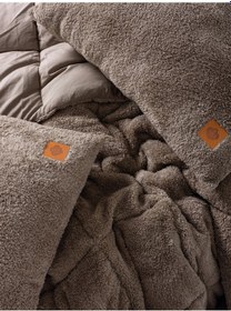 Resim Cotton Box Tek Kişilik Peluş Yorgan Seti Bej 155x215 Cm 