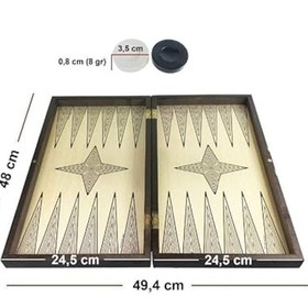 Resim Sevimle Store Desenli Kaplama Tavla (Büyük Boy) – Şık Tasarım, Kaliteli İşçilik, +2 Hediye İskambil Kağıdı 