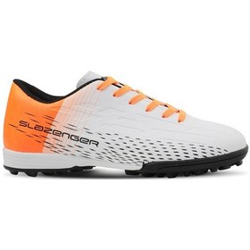 Resim Slazenger SCORE I HS Erkek Halı Saha Beyaz / Turuncu Futbol Ayakkabısı 