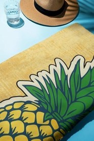 Resim Dijital Baskı Plaj Deniz Havlusu Ananas Desenli Peştamal HVL0097 