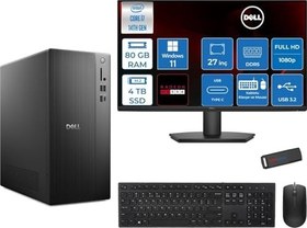 Resim Dell Tower ECT1250 Intel® Core™ İ7-14700 80GB Ddr5 4tb SSD 4GB/RX550 WIN11HOME +27" Monitör Tower Masaüstü Bilgisayar 27RPLSR00727H30+ZETTAUSBBELLEK 