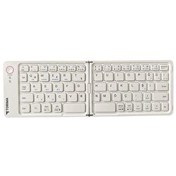 Resim Torima TK-08 Beyaz Kablosuz Katlanabilir Şarjlı Taşınabilir Mini Bluetooth Klavye 