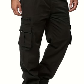 Resim Erkek Casual Pantolon, Açık Hava Sporları, Sokak Stili, Bol Kesim, Polyester, Düz Renk, Normal Uzunluk, Orta Bel, Esnemez, Dokuma, 120G/M² Kumaş Ağırlığı, Cep ile 
