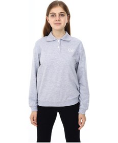 Resim Toontoy Kız Çocuk Çelenk Tnty Baskılı Sweatshirt Gri Melanj 