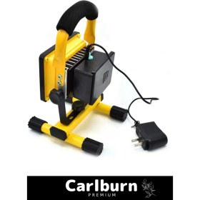 Resim Premium 2400 Lümen IP44 Su Geçirmez 4400 Lityum Pil 100 Metre Menzilli Şarjlı Spot Lamba Projektör 