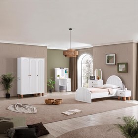 Resim Magic Genç Odası Takımı | Karyola Dolap Çalışma Masası Seti 