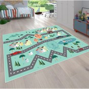 Resim FABBHOME Dijital Baskı Kaymaz Taban Makinede Yıkanabilir Çocuk Odası Halısı Bebek Odası Halısı 