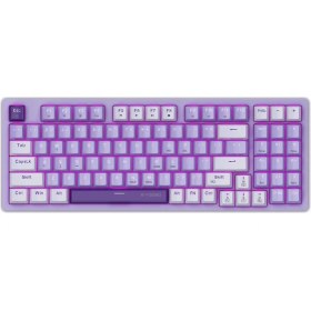 Resim E-Yooso Z-94 Mekanik Klavye Beyaz Mor (Kırmızı Switch) 