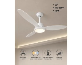Resim Kendal Elektrik Vanti KCF321 Dekoratif Tavan Vantilatör Beyaz 