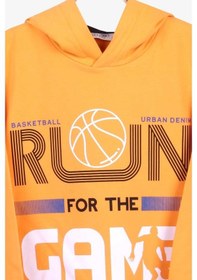 Resim Breeze Basketbol Temalı Hardal Sarı Erkek Çocuk Sweatshirt (8-12 Yaş) 