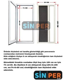 Resim Pileli Plise Sürgülü Akordiyon Altınmeşe Yatay Pencere Sinekliği 0-70 x 0-140 İstenilen Ölçüde 