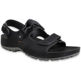 Resim Konfores 1522-9829-2 Tam Anatomik Erkek Sandalet Siyah Çok Renkli 