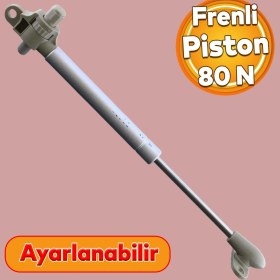 Resim Badem10 Ayarlanabilir Dolap Amortisörü Gazlı Piston Kapak Hidroliği Tutacağı Kapak Yavaşlatıcı Beyaz 80 N 