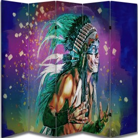 Resim Motifli Özel Tasarım Paravan Room Divider 180 x 200 cm 