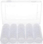 Resim Pazly Yuvarlak Suntek Plastik Para Memorial Kutulu Kılıf Kapsülleri 100x Ad 