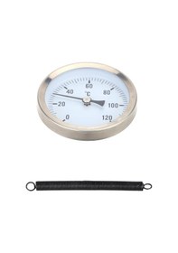 Resim Suntek Yaylı Bi-metal Termometre Klipsli Sıcaklık Ölçer Kadranı 