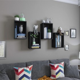 Resim Kitaplık Dikdörtgen 4 Lü Antrasit 