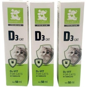 Resim Nanbell Kediler İçin D Vitamini Takviyesi 3 x 50 ML 