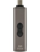 Resim Transcend TS512GESD330C 512 GB Type-C Gizlenebilir Başlıklı Taşınabilir Metal Kasa SSD 
