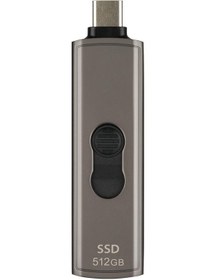 Resim Transcend TS512GESD330C 512 GB Type-C Gizlenebilir Başlıklı Taşınabilir Metal Kasa SSD 